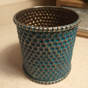 Vintage Tin Pencil Cup